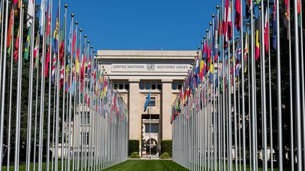 Palais des Nations à Genève. (BENJAMIN POLGE / HANS LUCAS)