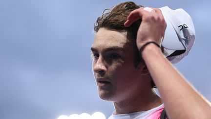 Joao Fonseca, tennisman brésilien, lors de l'Open d'Australie, le 16 janvier 2025. (MARTIN KEEP / AFP)
