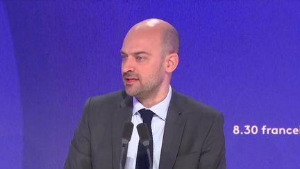 Jean-Noël Barrot, ministre de l'Europe et des Affaires étrangères, mardi 22 avril 2025, sur franceinfo. (FRANCEINFO / RADIO FRANCE)